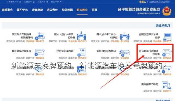 新能源车换牌预约，新能源汽车换发号牌预约？