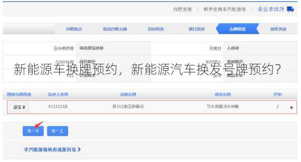 新能源车换牌预约，新能源汽车换发号牌预约？