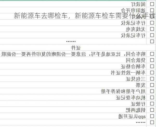 新能源车去哪检车，新能源车检车需要什么手续