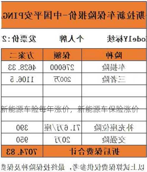 新能源车险每年涨价，新能源车保险涨价