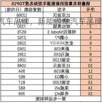 新能源车汽车品牌，新能源车汽车品牌大全？