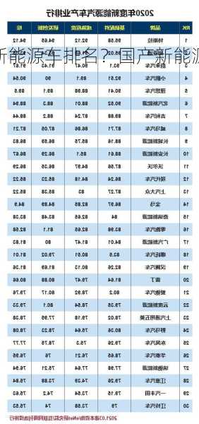 国产新能源车排名？国产新能源车排名第一的是什么？