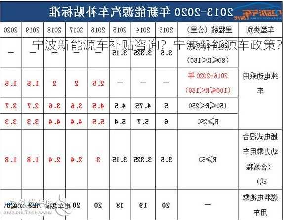 宁波新能源车补贴咨询？宁波新能源车政策？