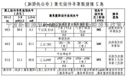 宁波新能源车补贴咨询？宁波新能源车政策？