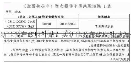 买新能源车政府补贴？买新能源车政府补贴怎么领？