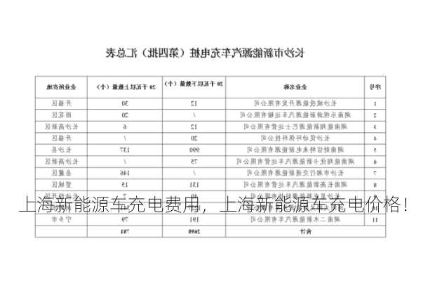 上海新能源车充电费用，上海新能源车充电价格！