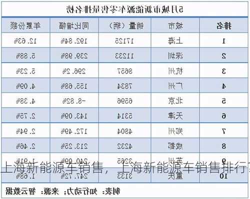 上海新能源车销售，上海新能源车销售排行？