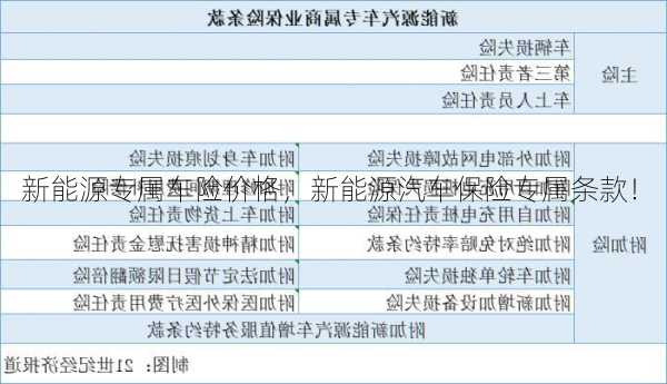 新能源专属车险价格，新能源汽车保险专属条款！