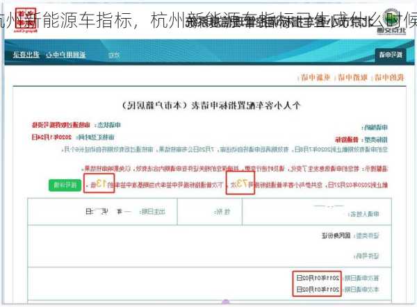 杭州新能源车指标，杭州新能源车指标已生成什么时候上牌！