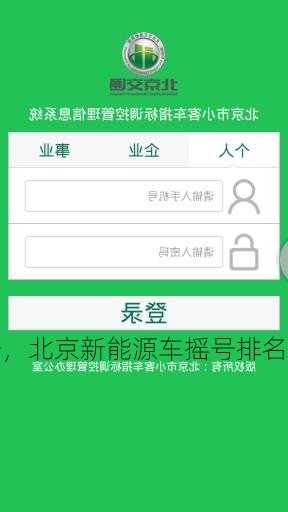 北京新能源车摇号，北京新能源车摇号排名查询